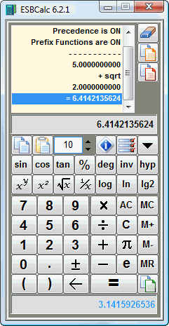 ESBCalc Screenshot